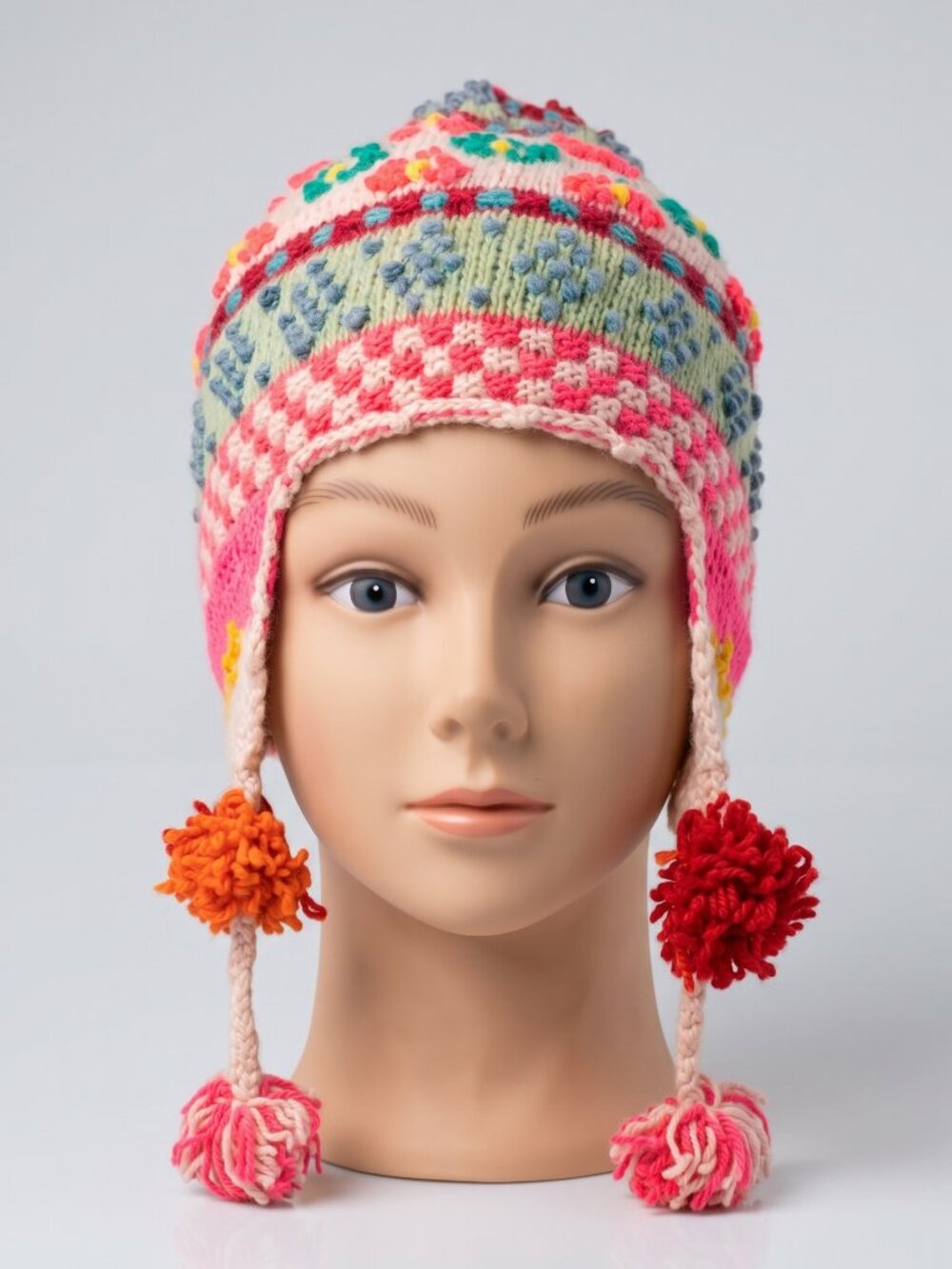 Handcrafted Multicolored Wool Chullo Winter Beanie